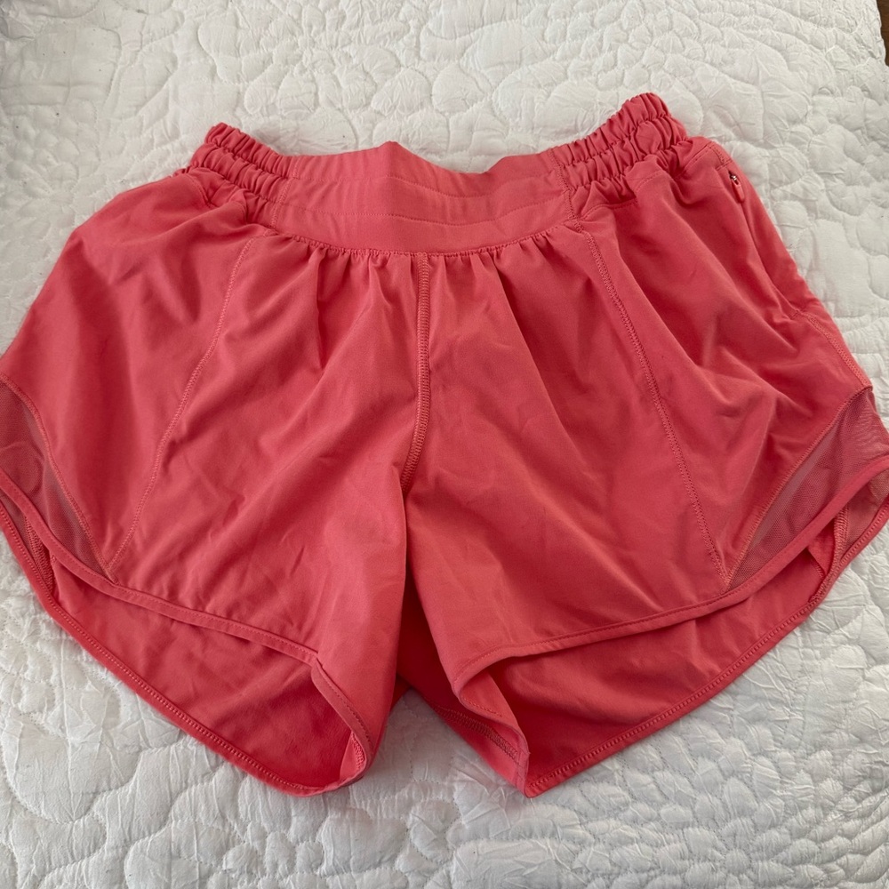 Pink lululemon Hotty Hot athletic shorts 4” inseam